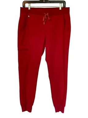 FIGS Women’s Zamora Jogger Scrub Pants Pop Red W23SW2016P Size M Petite Gorpcore